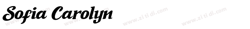 Sofia Carolyn字体转换
